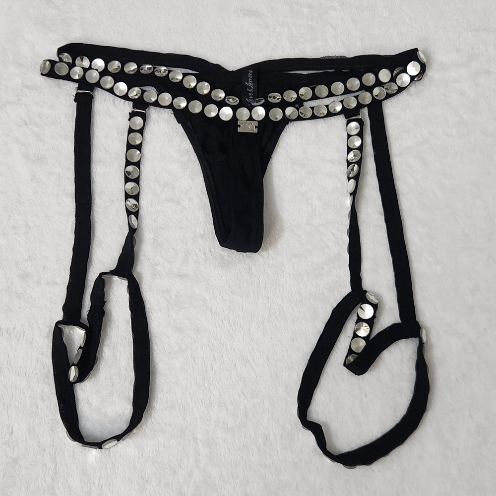 For Love And Lemons Black and White Strappy Panties - Picture 5 of 6